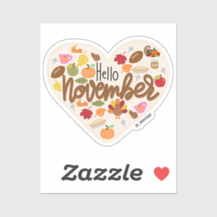 Sticker Bonjour novembre