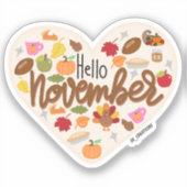 Sticker Bonjour novembre (Recto)