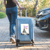 Sticker Bonjour Paris coloré (Valise Insitu)