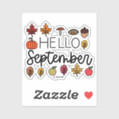 Sticker Bonjour septembre (Feuille)