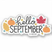Sticker Bonjour septembre (version 2) (Recto)