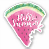Sticker Bonjour Watercolor Watermelon Fruit Slice (Devant)