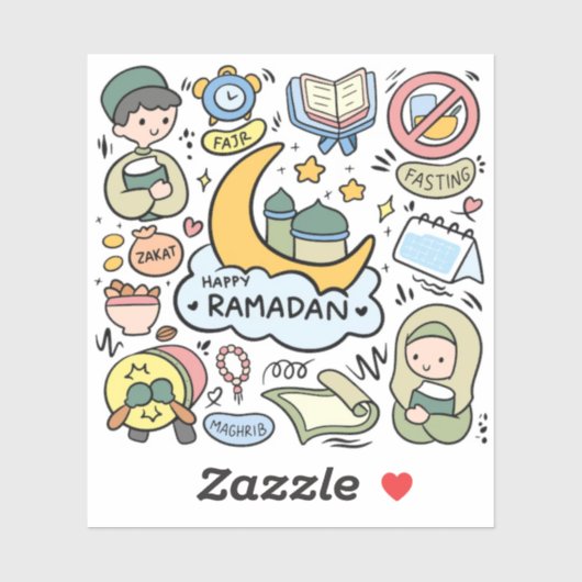 Sticker Bonne activité du Ramadan (Feuille)