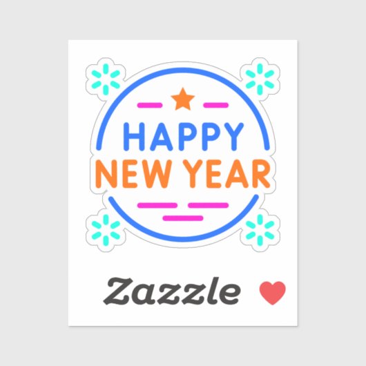 Sticker "Bonne année" (Feuille)