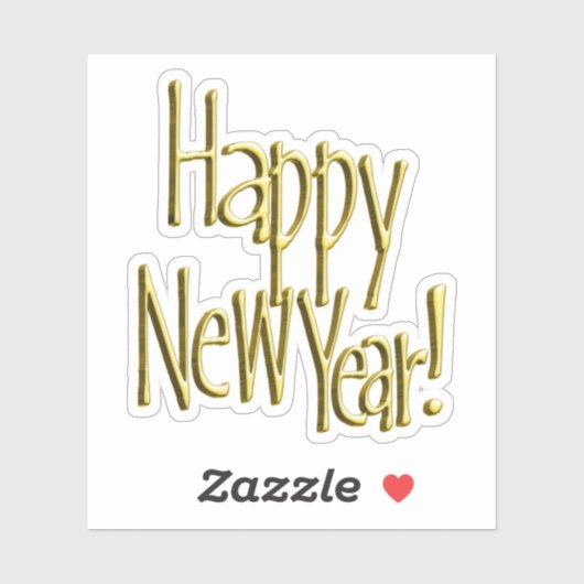Sticker Bonne Année  (Feuille)