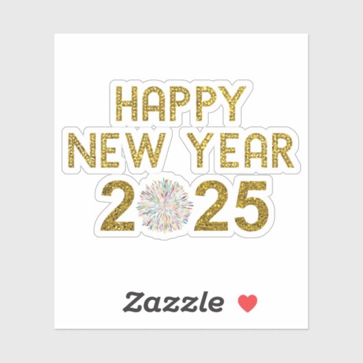 Sticker Bonne année 2025 (Feuille)