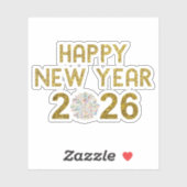 Sticker Bonne année 2026 (Feuille)