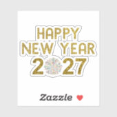 Sticker Bonne année 2027 (Feuille)