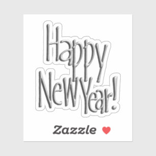 Sticker Bonne Année Argent