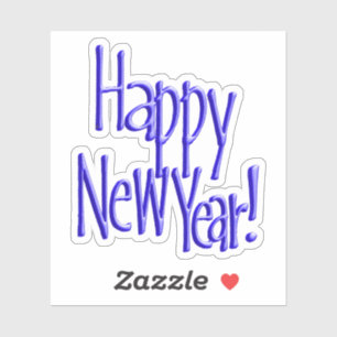 Sticker Bonne Année Bleue