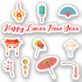 Sticker Bonne année lunaire 2 (Recto)
