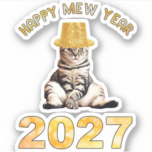 Sticker Bonne année Miaou 2027 (Devant)