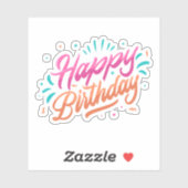 Sticker Bonne autocollante d'anniversaire (Feuille)