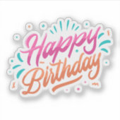 Sticker Bonne autocollante d'anniversaire (Devant)