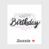 Sticker Bonne autocollante d'anniversaire (Feuille)