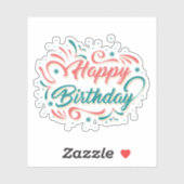 Sticker Bonne autocollante d'anniversaire (Feuille)