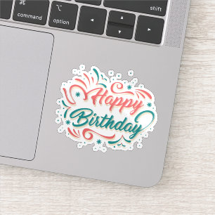 Sticker Bonne autocollante d'anniversaire