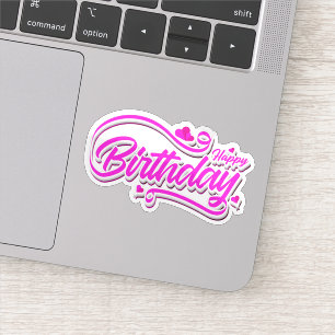 Sticker Bonne autocollante d'anniversaire