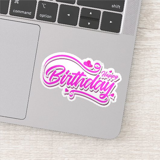 Sticker Bonne autocollante d'anniversaire (Détail)