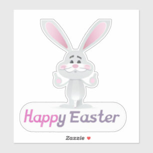 Sticker Bonne conception lapin de Pâques