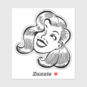 Sticker Bonne femme (Feuille)