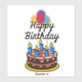 Sticker Bonne fête d'anniversaire (Feuille)