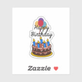 Sticker Bonne fête d'anniversaire (Feuille)