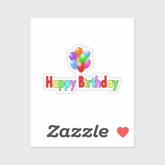 Sticker Bonne fête d'anniversaire (Feuille)