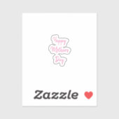 Sticker Bonne fête des mères rose simple moderne 2024 (Feuille)