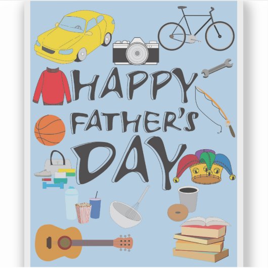 Sticker Bonne Fête des pères (Devant)