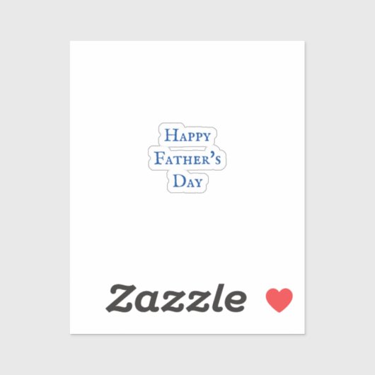 Sticker Bonne Fête des pères Blue White Classy Cool 2024 (Feuille)