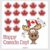 Sticker Bonne fête du Canada (Feuille)