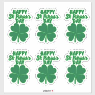 Sticker Bonne feuille de trèfle St. Patrick's Day