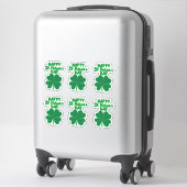 Sticker Bonne feuille de trèfle St. Patrick's Day (Sur valise)