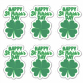 Sticker Bonne feuille de trèfle St. Patrick's Day (Devant)