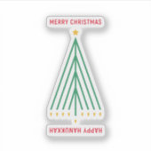 Sticker Bonne Hanoukka, Joyeux Noël (Devant)