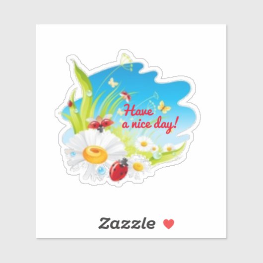 Sticker Bonne journée (Feuille)