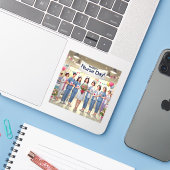 Sticker Bonne journée d'infirmière (Ordinateur portable avec iPhone)