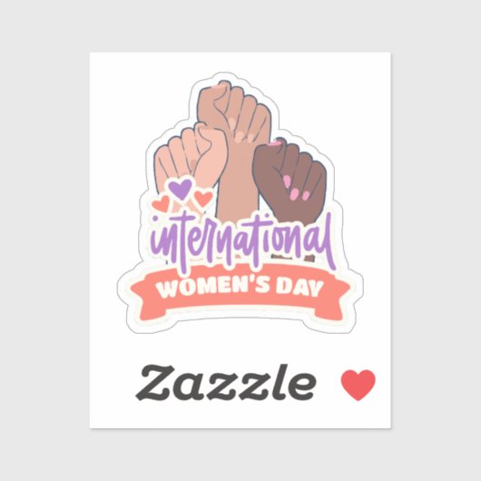 Sticker Bonne Journée internationale de la femme (Feuille)