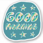 Sticker BONNE MATINÉE Sympa Colorful & Fun Handlett (Devant)