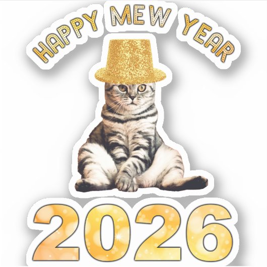 Sticker Bonne nouvelle année 2026 (Devant)
