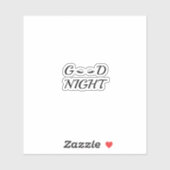 Sticker Bonne nuit Eyelashes Feminine Relaxation Design (Feuille)