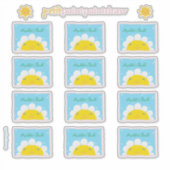 Sticker Bonne plaque Sunshine à personnaliser (Devant)