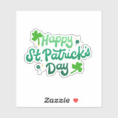 Sticker Bonne Saint Patrick's Day (Feuille)