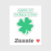 Sticker Bonne St Patrick's Day Irish Shamrock Leaf 2024 (Feuille)