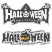 Sticker Bonne typographie d'Halloween (Devant)