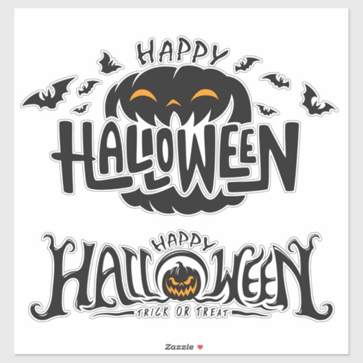 Sticker Bonne typographie d'Halloween (Feuille)