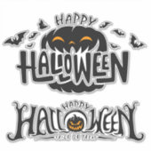 Sticker Bonne typographie d'Halloween (Devant)