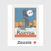 Sticker Bonnes Fêtes De Boston Common ! (Feuille)