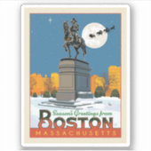 Sticker Bonnes Fêtes De Boston Common ! (Devant)